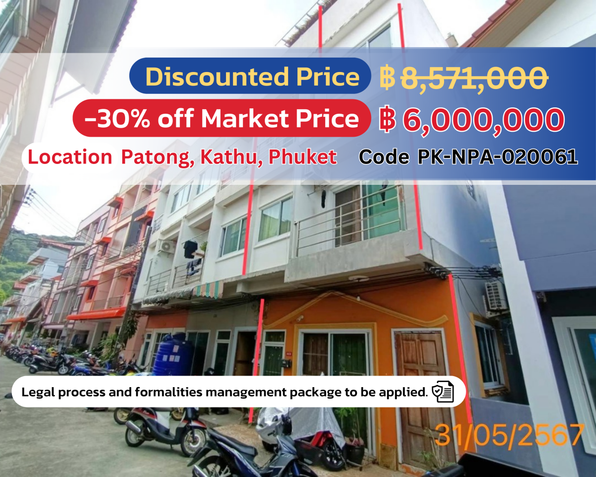 Charming 3-Story Commercial Building in Central Patong – Only 6,000,000 THB!