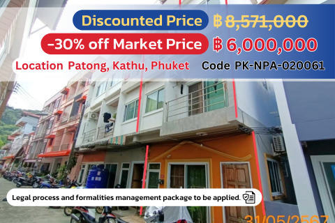 Charming 3-Story Commercial Building in Central Patong – Only 6,000,000 THB!