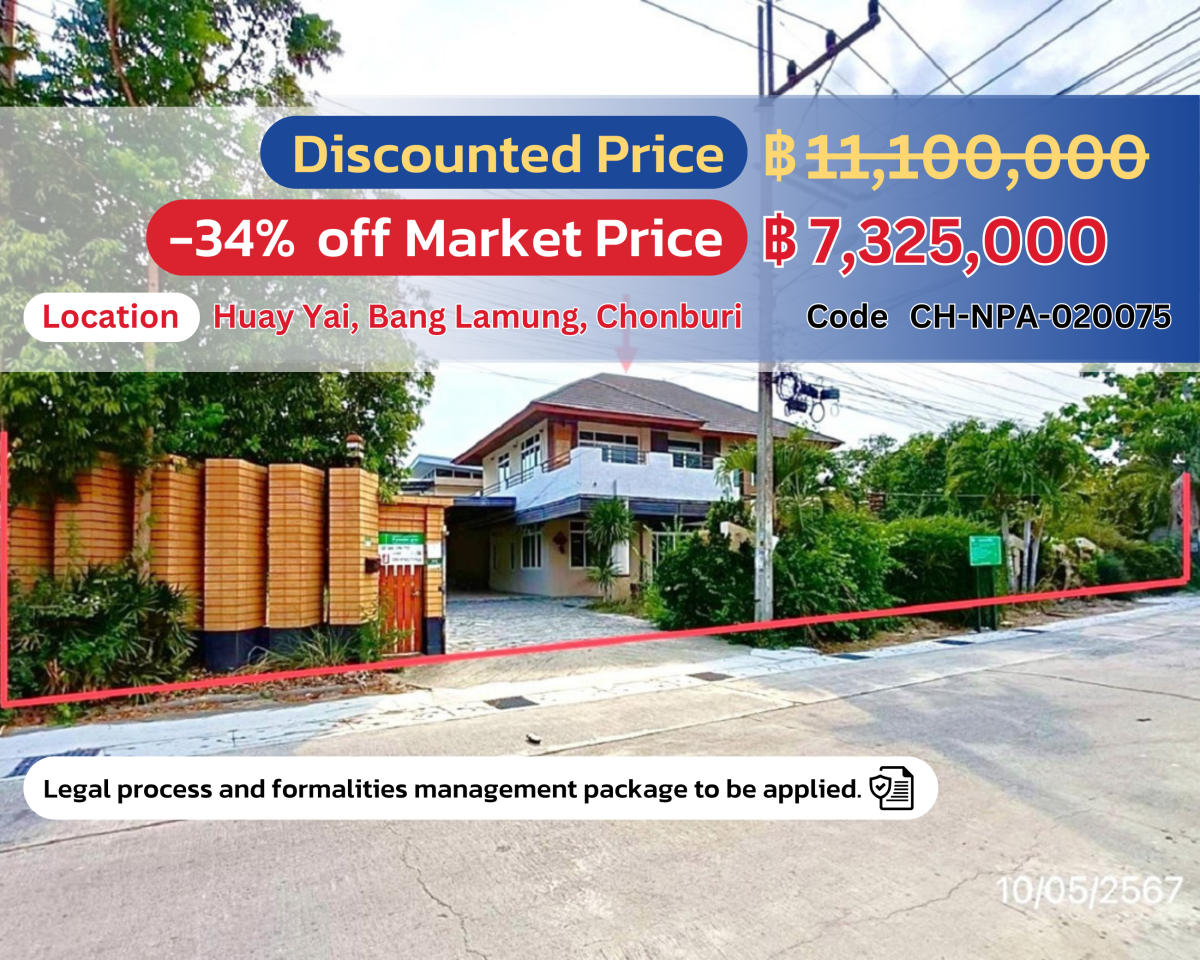 Luxurious 2-Story Home in Huay Yai, Pattaya – Special Price Available Now!