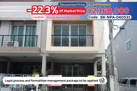 Special Deal! Cozy Townhouse in RK Park 406 (Ramintra-Kubon) Now Available at a Discounted Price!