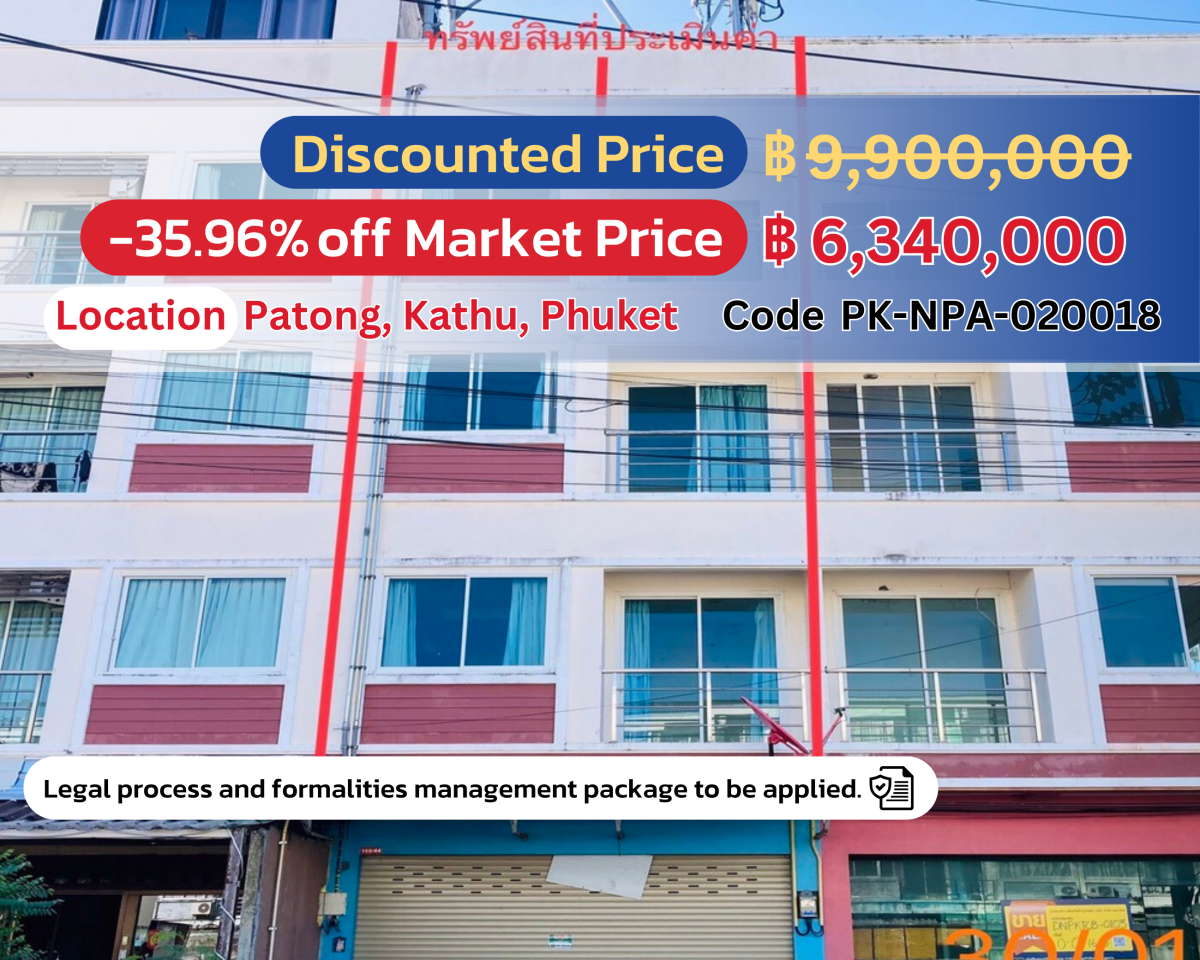 Spacious 4-story Commercial Building in Patong Regent 5, Phuket – Great Location for Business or Vacation Rental!