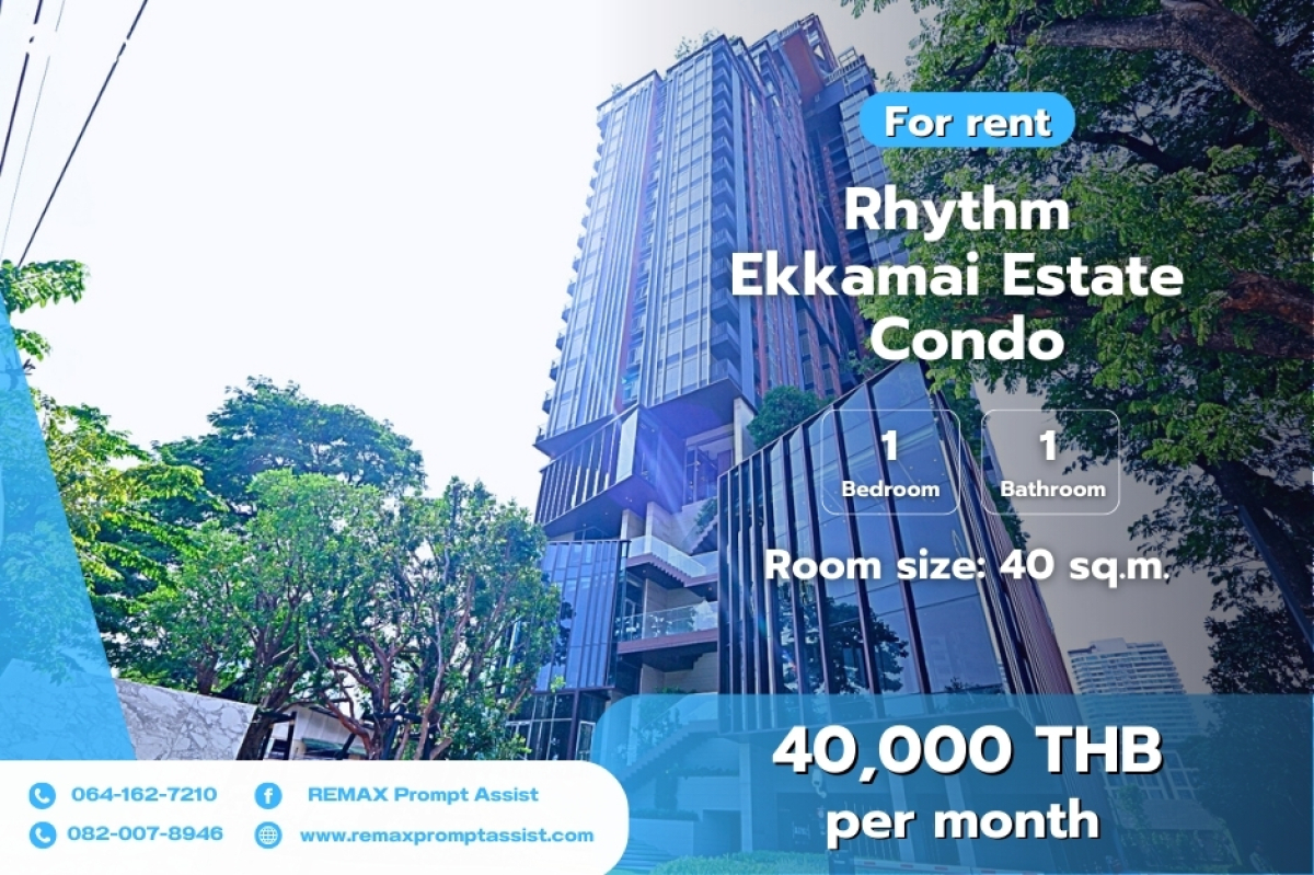 ✨ For Rent: Luxury 1-Bedroom Condo at Rhythm Ekkamai Estate, Near BTS ✨