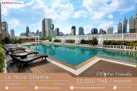 ✨ For Rent: Le Nice Ekamai – Luxury 2-Bedroom Pet-Friendly Condo in the Heart of Ekkamai 🏡✨